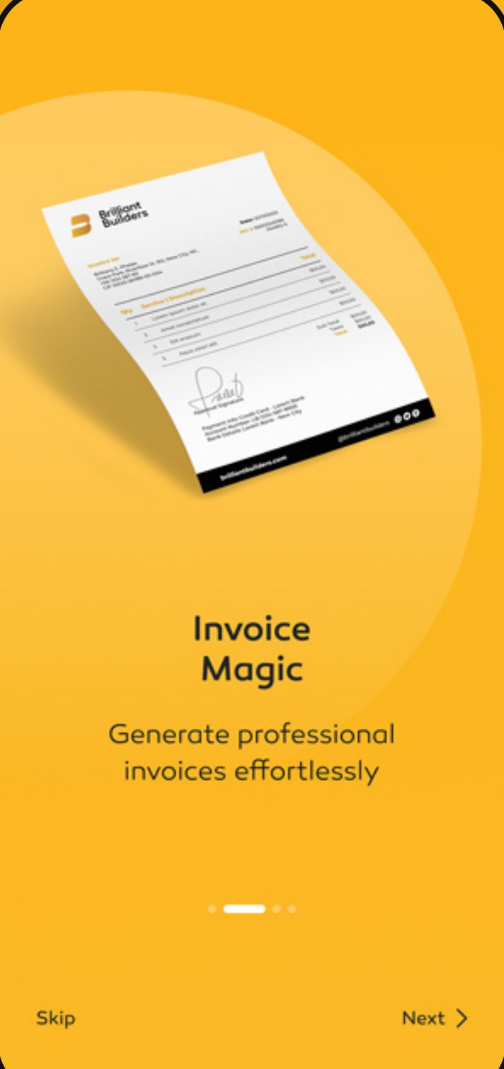 Invoice Magic screen